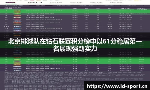 北京排球队在钻石联赛积分榜中以61分稳居第一名展现强劲实力